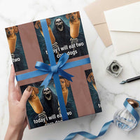 Today I Will Eat Two Corn Dogs Skeleton Meme Wrapping Paper Roll