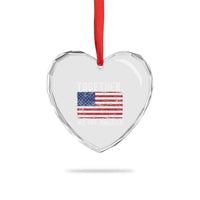 Together We Are America Vintage Football Heart Crystal Glass Ornament Classic Patriotic Sports Bunny Inspirational Quote