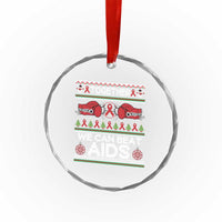 Together We Can Beat AIDS Crystal Glass Ornament HIV Awareness Boxing Ugly Sweater Gift TS12