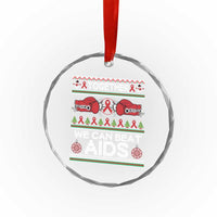 Together We Can Beat AIDS Crystal Glass Ornament HIV Awareness Boxing Ugly Sweater Gift - Wonder Print Shop