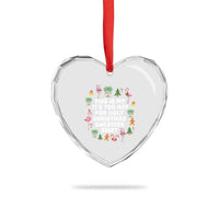 Too Hot For Ugly Christmas Sweaters Heart Crystal Glass Ornament Funny Xmas Family Flamingo - Wonder Print Shop