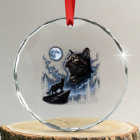Tortoiseshell Cat Howling To The Moon Crystal Glass Ornament Tortie Cat Lover 90s Retro