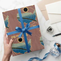 Total Solar Eclipse 2045 Wrapping Paper Roll American Totality Tour Map August 12