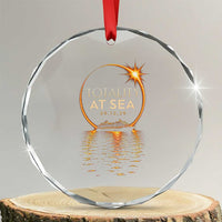 Total Solar Eclipse At Sea 2026 Crystal Glass Ornament Totality Eclipse Cruise