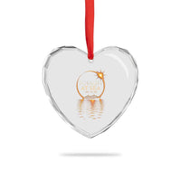 Total Solar Eclipse At Sea 2026 Heart Crystal Glass Ornament Totality Eclipse Cruise