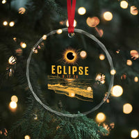Total Solar Eclipse August 12 2026 Celestial Totality Crystal Glass Ornament Ocean Beach View Astronomy Souvenir