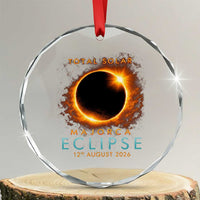 Total Solar Eclipse Crystal Glass Ornament 12th August 2026 Majorca Totality