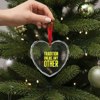 Tradition Unlike Any Other Georgia Golfing Heart Crystal Glass Ornament for Golf Lover Augusta Sports