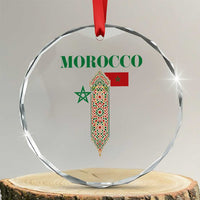 Traditional Moroccan Mosaic Archway Graphic Crystal Glass Ornament Morocco Architecture Tile Pattern