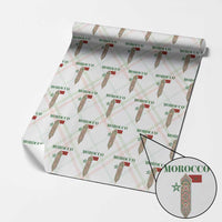 Traditional Moroccan Mosaic Archway Graphic Wrapping Paper Roll Morocco Architecture Tile Pattern