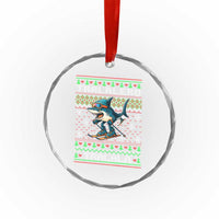 Tralalero Tralala Christmas Meme Crystal Glass Ornament Snowboard Ugly Xmas TS14