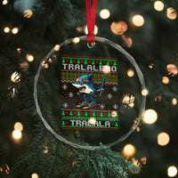 Tralalero Tralala Christmas Meme Crystal Glass Ornament Snowboard Ugly Xmas TS14