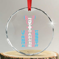 Trans Ally Crystal Glass Ornament Transgender Pride Flag Support TS10