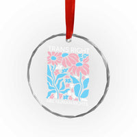 Trans Rights Crystal Glass Ornament Protect Trans Social Justice LGBT TS10