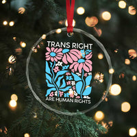 Trans Rights Crystal Glass Ornament Protect Trans Social Justice LGBT - Wonder Print Shop