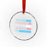 Trans Rights Crystal Glass Ornament Transgender LGBTQ Queer Pride Ally Social Justice - Wonder Print Shop