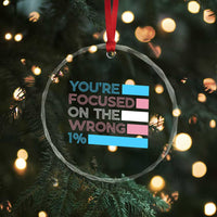 Trans Rights Crystal Glass Ornament Transgender LGBTQ Queer Pride Ally Social Justice - Wonder Print Shop