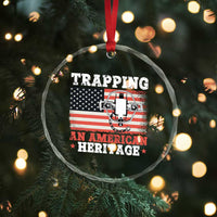 Trapping American Heritage Crystal Glass Ornament Patriotic Trap Hunting Trapper - Wonder Print Shop