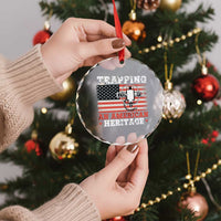 Trapping American Heritage Crystal Glass Ornament Patriotic Trap Hunting Trapper TS02