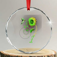 Traumatic Brain Injury Awareness Crystal Glass Ornament Sunflower Hummingbird TS02