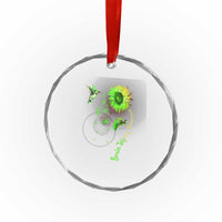 Traumatic Brain Injury Awareness Crystal Glass Ornament Sunflower Hummingbird TS02