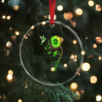 Traumatic Brain Injury Awareness Crystal Glass Ornament Sunflower Hummingbird TS02
