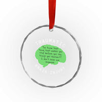 Traumatic Brain Injury Awareness Crystal Glass Ornament TBI Support TS02