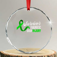 Traumatic Brain Injury Awareness Crystal Glass Ornament TBI Survivor - Wonder Print Shop
