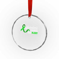 Traumatic Brain Injury Awareness Crystal Glass Ornament TBI Survivor TS02
