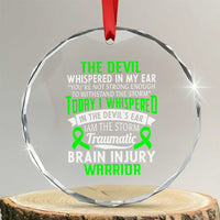 Traumatic Brain Injury Awareness Crystal Glass Ornament TBI Warrior I Am The Storm TS02