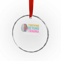 Traumatic Brain Injury Awareness Crystal Glass Ornament Thriving Beyond Trauma TBI Survivor TS02