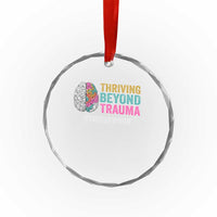 Traumatic Brain Injury Awareness Crystal Glass Ornament Thriving Beyond Trauma TBI Survivor - Wonder Print Shop