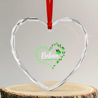 Traumatic Brain Injury Awareness Heart Crystal Glass Ornament TBI Believe Butterflies - Wonder Print Shop