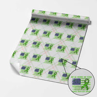 Traumatic Brain Injury Awareness Wrapping Paper Roll Not All Wounds Are Visible TBI Warrior American Flag - Wonder Print Shop