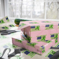 Traumatic Brain Injury Awareness Wrapping Paper Roll Not All Wounds Are Visible TBI Warrior American Flag - Wonder Print Shop