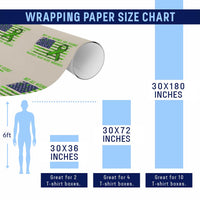 Traumatic Brain Injury Awareness Wrapping Paper Roll Not All Wounds Are Visible TBI Warrior American Flag - Wonder Print Shop