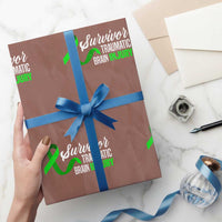 Traumatic Brain Injury Awareness Wrapping Paper Roll TBI Survivor - Wonder Print Shop