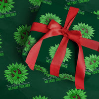 Traumatic Brain Injury Awareness Wrapping Paper Roll TBI We Fight Together Green Sunflower - Wonder Print Shop