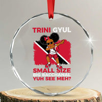 Trini Gyul Crystal Glass Ornament Funny Trinidadian Girl Afro Island Girls Caribbean TS10