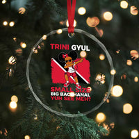 Trini Gyul Crystal Glass Ornament Funny Trinidadian Girl Afro Island Girls Caribbean TS10