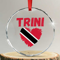 Trini Pride Crystal Glass Ornament Trinidad and Tobago Heart Flag Caribbean Roots TS10