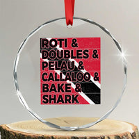 Trini Pride Crystal Glass Ornament Trinidad and Tobago National Food TS10