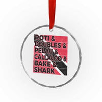 Trini Pride Crystal Glass Ornament Trinidad and Tobago National Food TS10