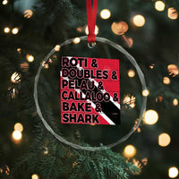 Trini Pride Crystal Glass Ornament Trinidad and Tobago National Food TS10
