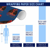 Trinidad and Tobago Afro Girl Wrapping Paper Roll Trini Black Queen Caribbean Pride Heritage Gift
