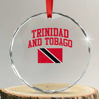 Trinidad And Tobago Athletic Throwback Design Crystal Glass Ornament Vintage Trinidadian Flag