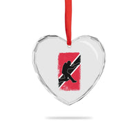 Trinidad and Tobago Cricket Heart Crystal Glass Ornament Retro Vintage Sport Trini Trinidadian Flag Cricket Fan