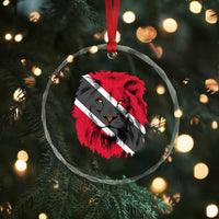 Trinidad and Tobago Flag Lion Crystal Glass Ornament Caribbean Souvenir TS10