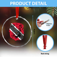Trinidad and Tobago Flag Lion Crystal Glass Ornament Caribbean Souvenir TS10