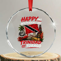 Trinidad And Tobago Independence Day Crystal Glass Ornament Trinidadian Heritage Steelpan Scarlet Ibis